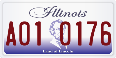 IL license plate A010176