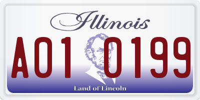 IL license plate A010199