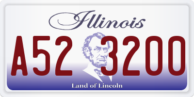 IL license plate A523200