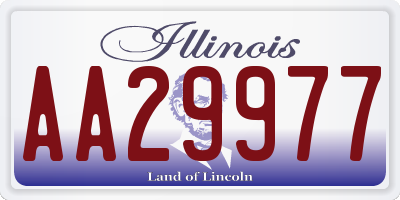 IL license plate AA29977