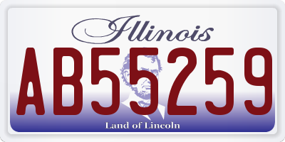 IL license plate AB55259