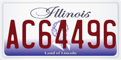 IL license plate AC64496