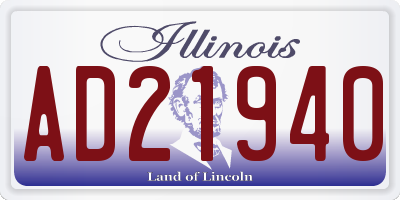 IL license plate AD21940
