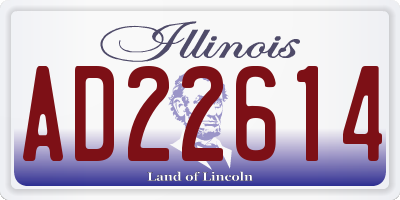IL license plate AD22614