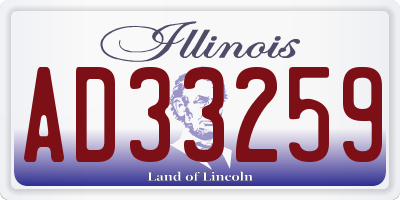 IL license plate AD33259