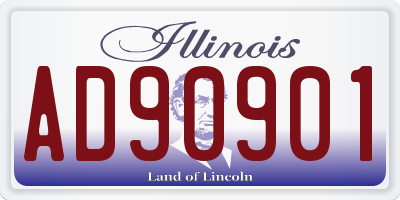 IL license plate AD90901