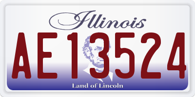 IL license plate AE13524