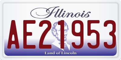 IL license plate AE21953