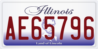 IL license plate AE65796