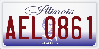IL license plate AEL0861