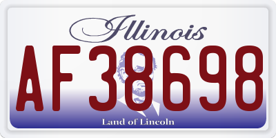 IL license plate AF38698