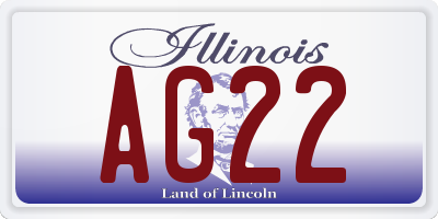 IL license plate AG22