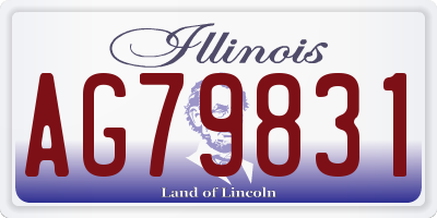 IL license plate AG79831