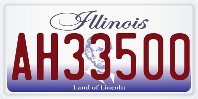 IL license plate AH33500