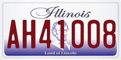 IL license plate AH41008