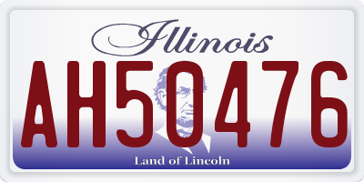IL license plate AH50476