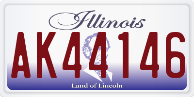 IL license plate AK44146