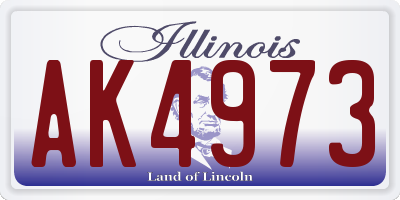 IL license plate AK4973