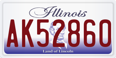 IL license plate AK52860