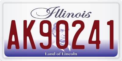 IL license plate AK90241