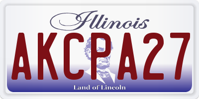 IL license plate AKCPA27