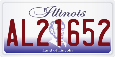 IL license plate AL21652