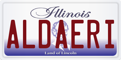 IL license plate ALDAERI