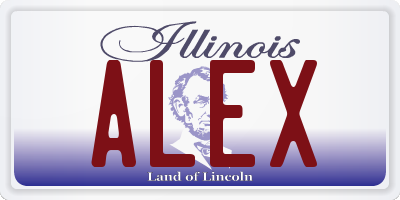 IL license plate ALEX