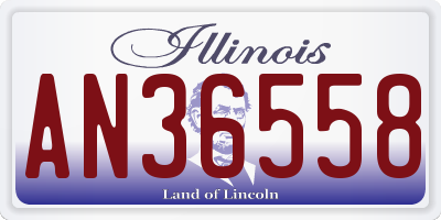 IL license plate AN36558