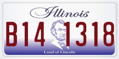 IL license plate B141318