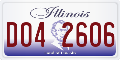 IL license plate D042606