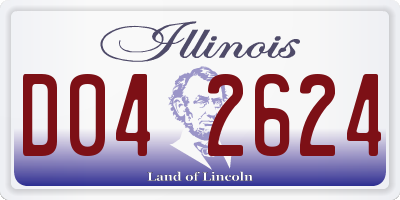 IL license plate D042624