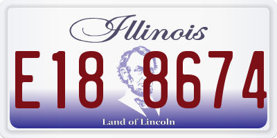 IL license plate E188674