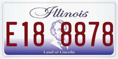 IL license plate E188878