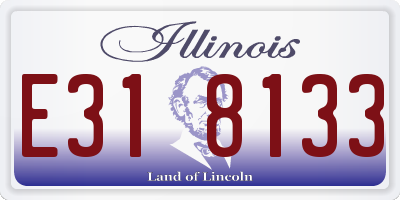 IL license plate E318133