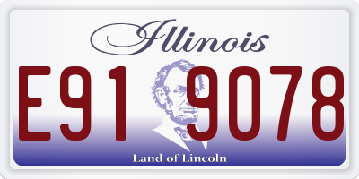 IL license plate E919078
