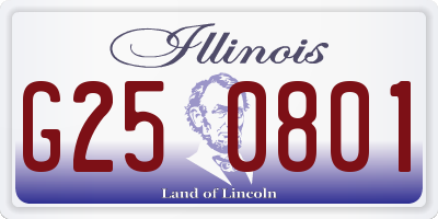 IL license plate G250801