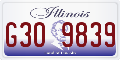 IL license plate G309839