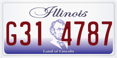 IL license plate G314787