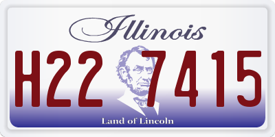 IL license plate H227415