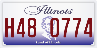 IL license plate H480774