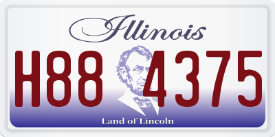 IL license plate H884375