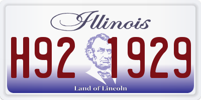 IL license plate H921929