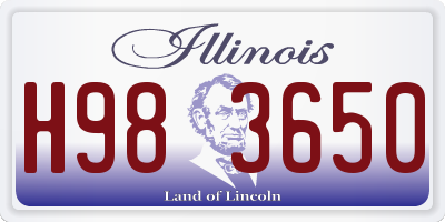 IL license plate H983650