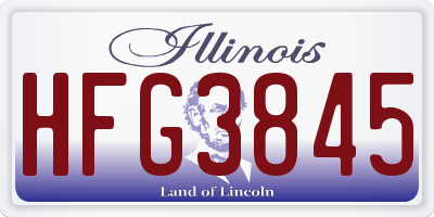 IL license plate HFG3845
