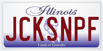 IL license plate JCKSNPF