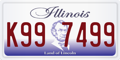 IL license plate K997499