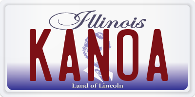 IL license plate KANOA