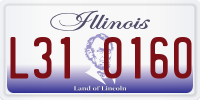 IL license plate L310160