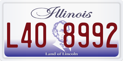 IL license plate L408992